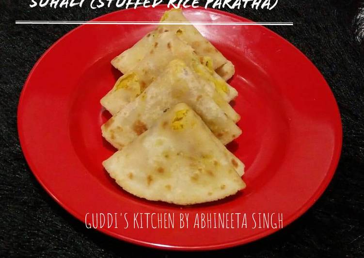 Steps to Make Award-winning Suhali (stuffed rice paratha)