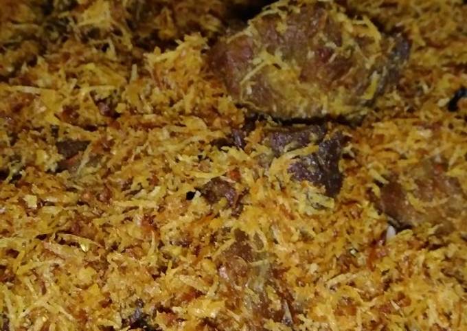 Resep: Serundeng Daging Empuk Menu Enak