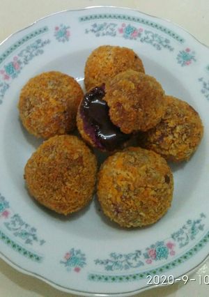 Foto resep Bola Ubi Ungu Coklat Lumer