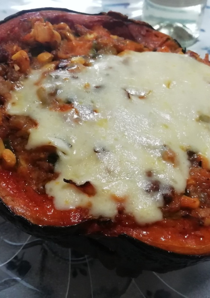 Una foto de Zapallo cabutia relleno