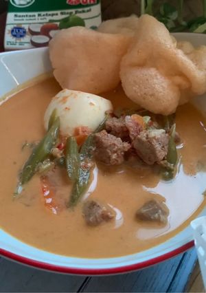 Foto resep Lontong Sayur | Bumbu Rendang
