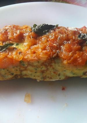Una foto de Canelones de acelga con masa de huevo🤓