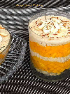 A picture of Mango Bread Pudding.