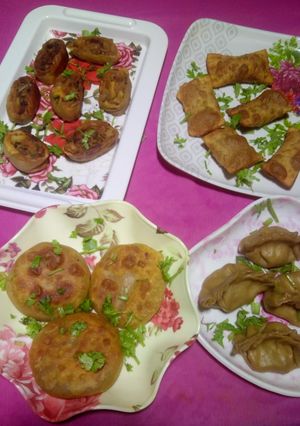 1.Wheat pinwheel 2.wheat momos 3.wheat pocket 4.wheat paratha செய்முறை முக்கிய புகைப்படம்