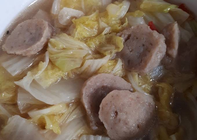 Sawi Putih Bakso Masak Kuah#BikinRamadanBerkesan (11)