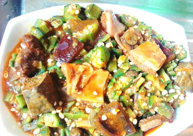 How to Prepare Any-night-of-the-week Okro Soup With Assorted Meat