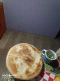 Tortilla de pan cocinada en sartén