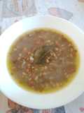 Zuppa di farro, orzo, lenticchie e fagioli borlotti