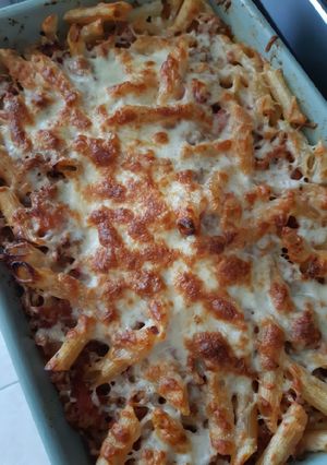 Tepsis bolognai tészta recept fotója