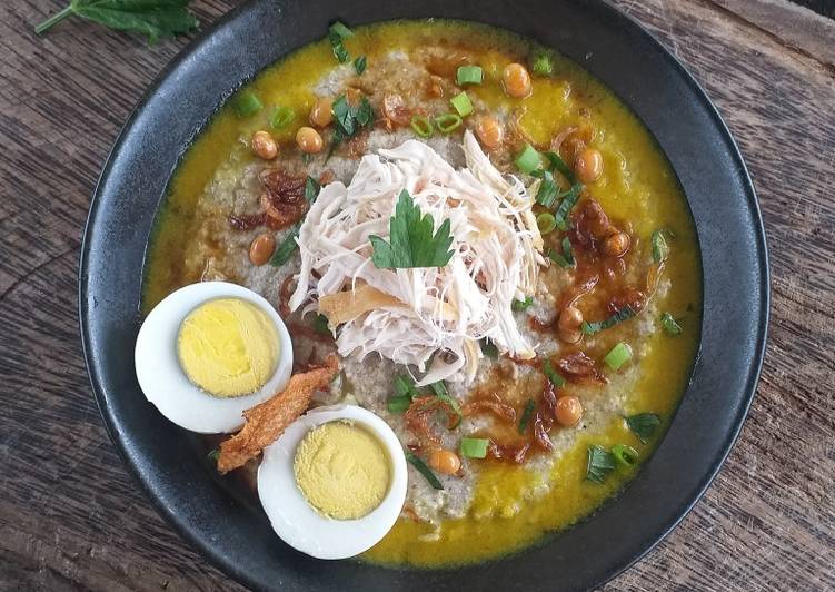 Cara Gampang mengolah Bubur Ayam Kembang Kol-Chia Seed Anti Gagal