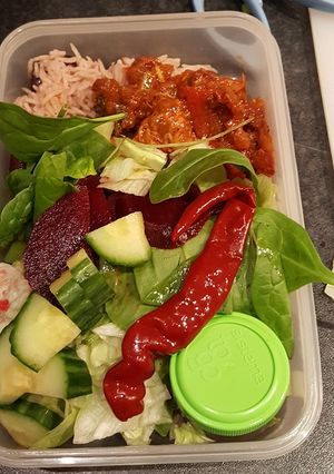 A picture of Left-over Salad Lunch.