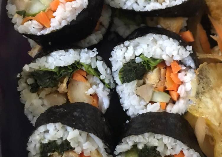 Cara mudah memasak Kimbab/sushi korea/김밥 yang Lezat