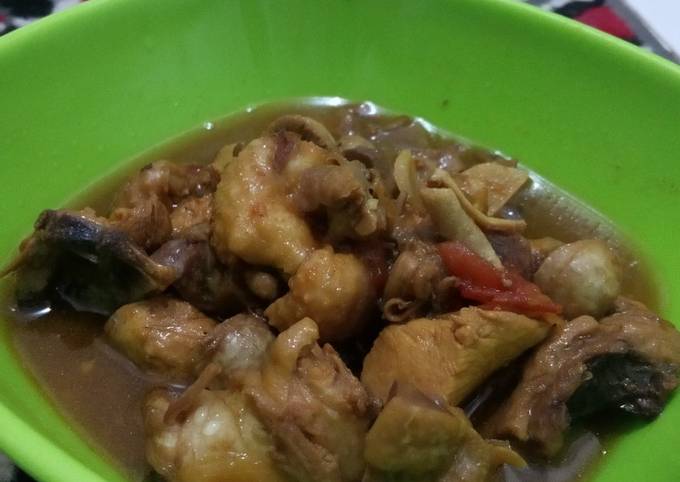 Semur daging ati ampela