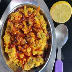 A picture of Restaurant styleTadka khichdi.