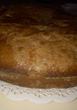 Una foto de Torta de manzana en licuadora