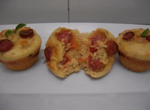 Una foto de Muffins a la pizza