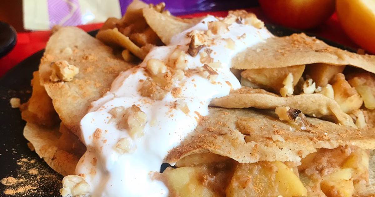 Crepes de quinoa con manzana y canela Receta de Nuritmica.fit Cookpad