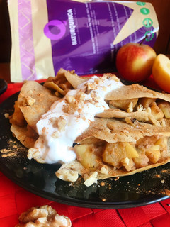 Una foto de Crepes de quinoa con manzana y canela