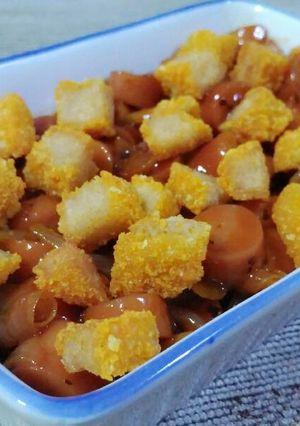 Foto resep Sosis Asam Manis (Stir Fried Sausage with Sweet and Sour Sauce)