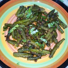 A picture of Tarka Masala Okra.