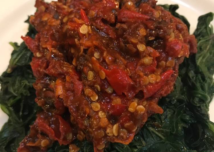 Resep: Asam2 Daun Ubi, plecing daun ubi yang Lezat