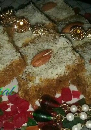A picture of Besen ki barfi.