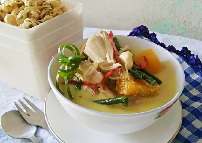 Ini dia! Bagaimana cara membuat Lodeh Nangka Labu Kuning + kacang panjang  enak