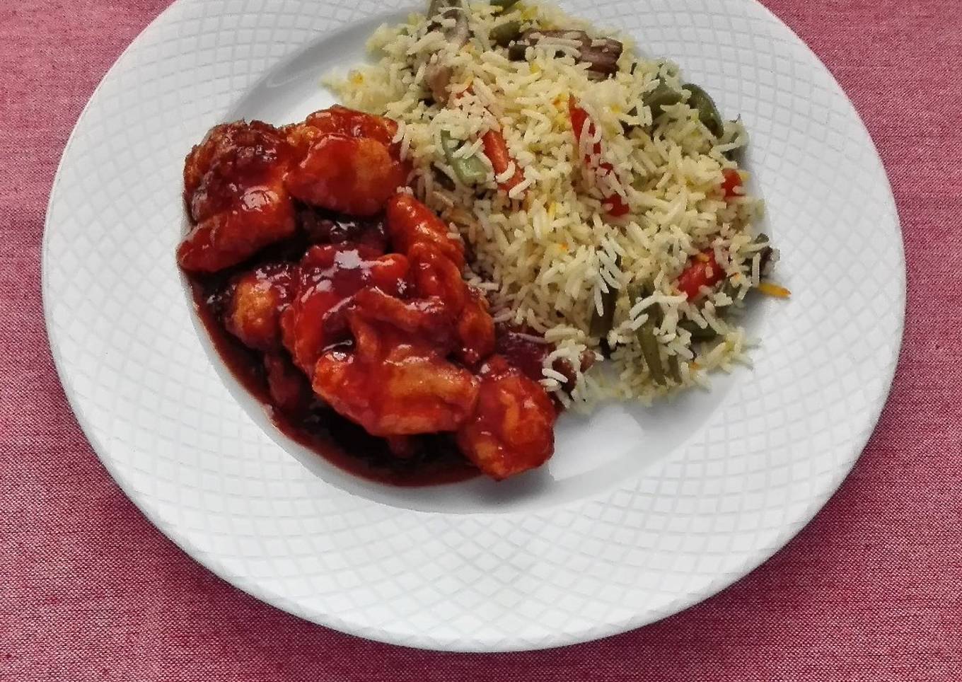 Pollo chino agridulce