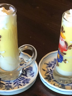 A picture of California Farm Eggnog Liqueur and Eggnog Muffins.