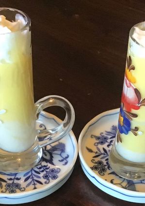 A picture of California Farm Eggnog Liqueur and Eggnog Muffins.
