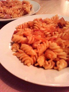 Una foto de Espirales con salchichas de surimi