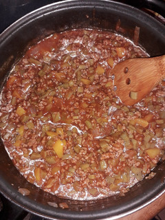 Una foto de Molida con nopales y pimiento