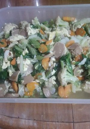 Foto resep Cah Sayuran plus telor