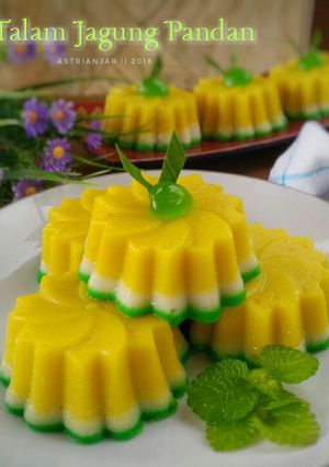 Foto resep Talam Jagung Pandan