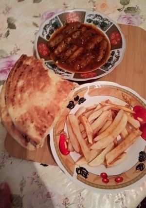 صورة لوصفة اصابع دجاج بالبصل في المقلاة طبق بنين وساهل