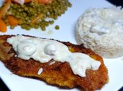 Une photo de escalope pané