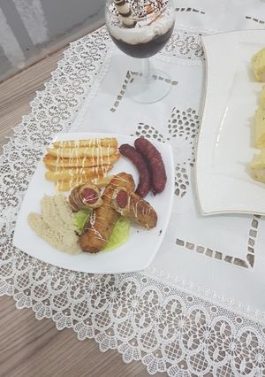 Une photo de Poulet farci à la saucisse