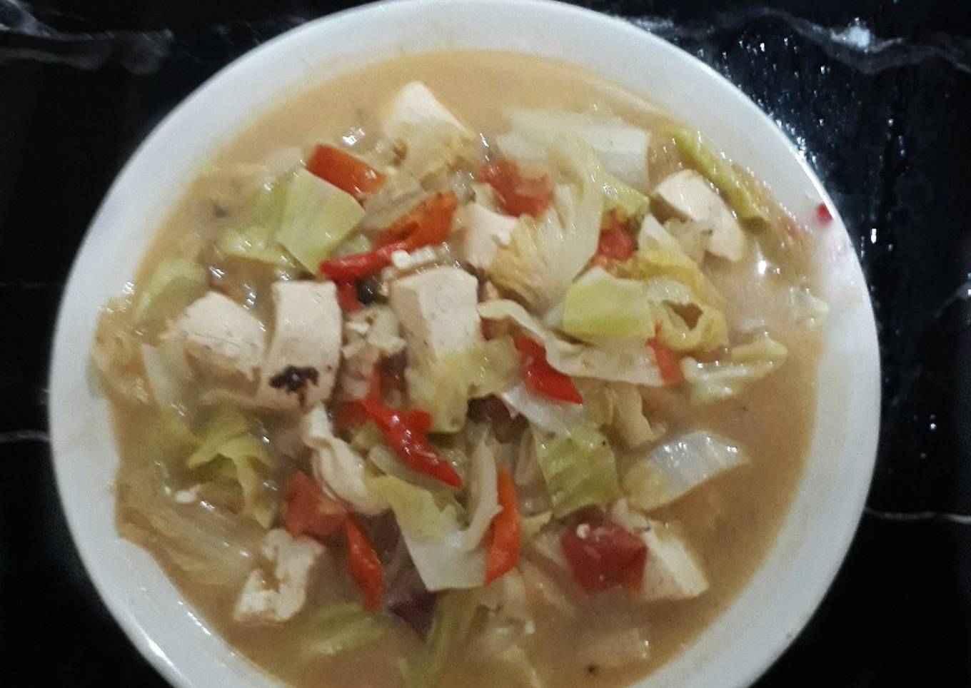 Sawi Putih Santan Tahu