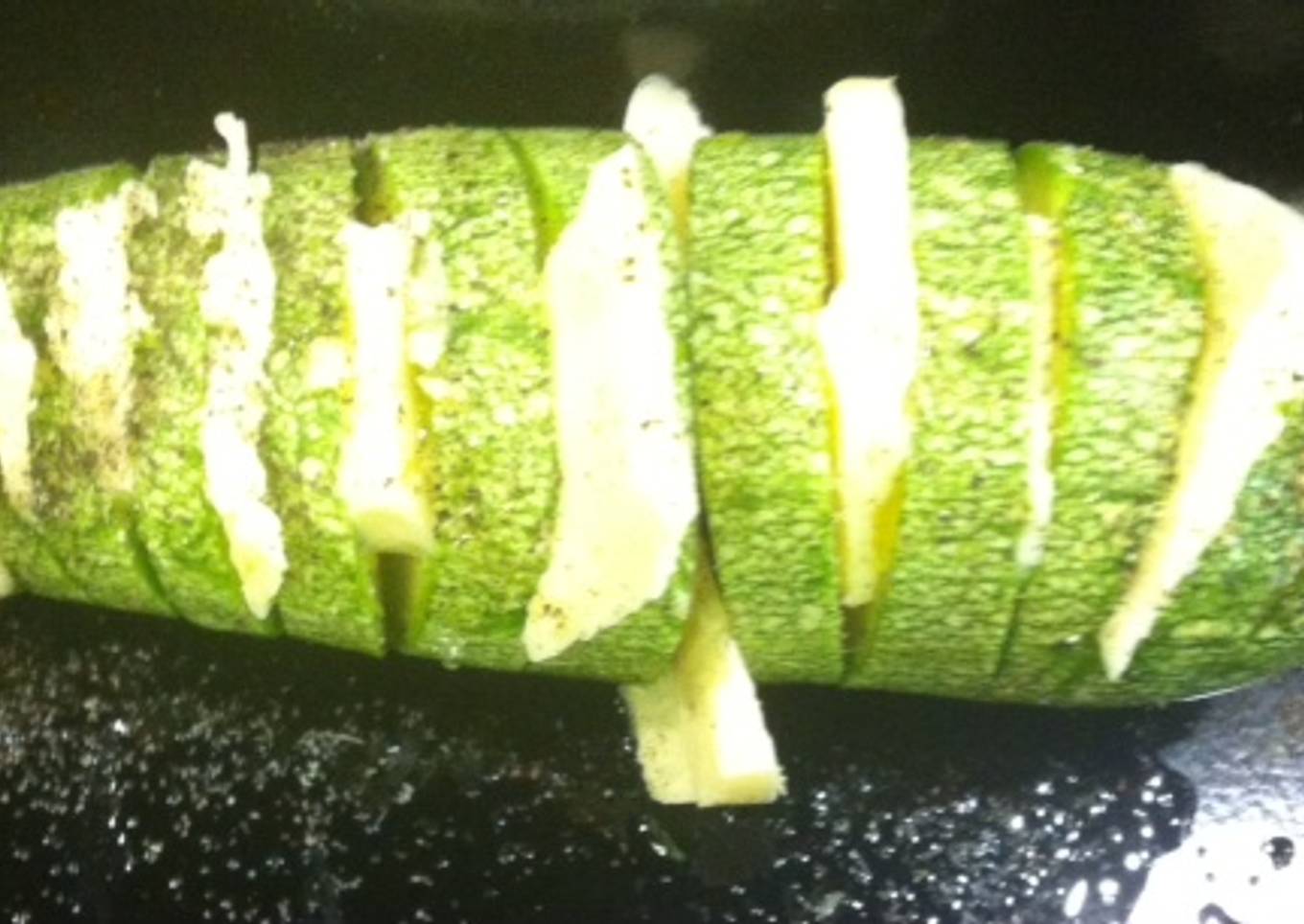 Calabacitas hasselback