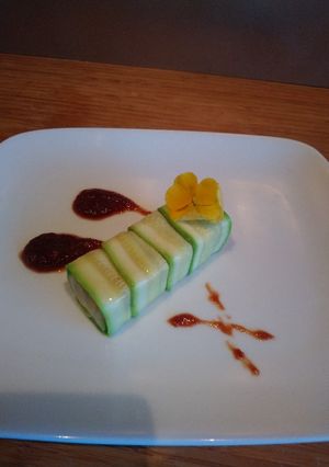 Une photo de Lingotin de courgettes du pays, rillettes de cabillaud