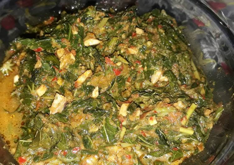 Tumis Daun singkong terasi
