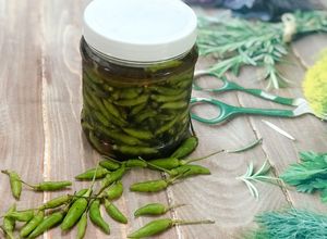 Hình của món Ớt xiêm xanh ngâm nước mắm.