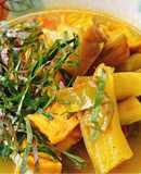 Canh cà tím chuối đậu