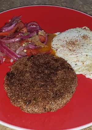 Una foto de Hamburguesa de lentejas 🍔