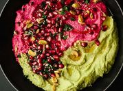 A picture of beet hummus