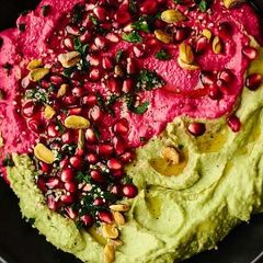 A picture of Vegan Holiday Hummus Platter.