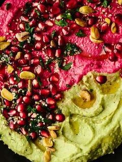 A picture of Vegan Holiday Hummus Platter.