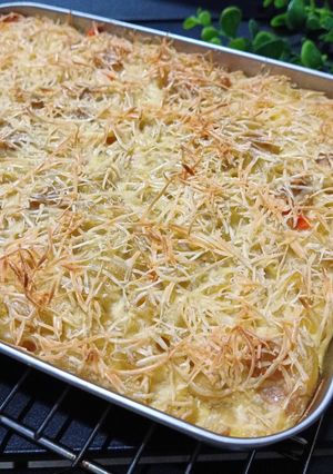 Foto resep Ekonomis: Macaroni Panggang Schotel