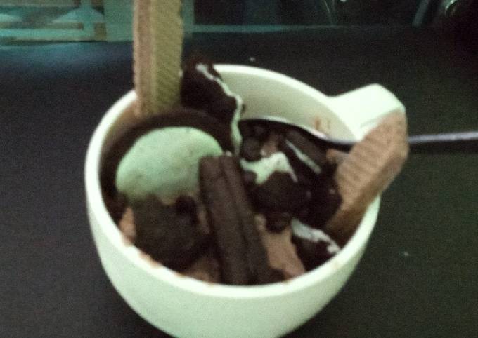 Cara Memasak Dessert Oreo coklat ice cream Bunda Pasti Bisa