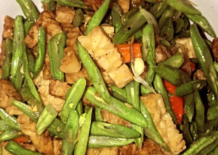 Cara mudah Menyiapkan Tumis buncis + tempe ✨ yang praktis